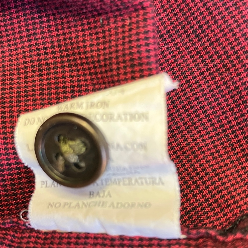 Short-Sleeve Men's Button-Up Shirt in Burgundy Check - Picture 10 of 10